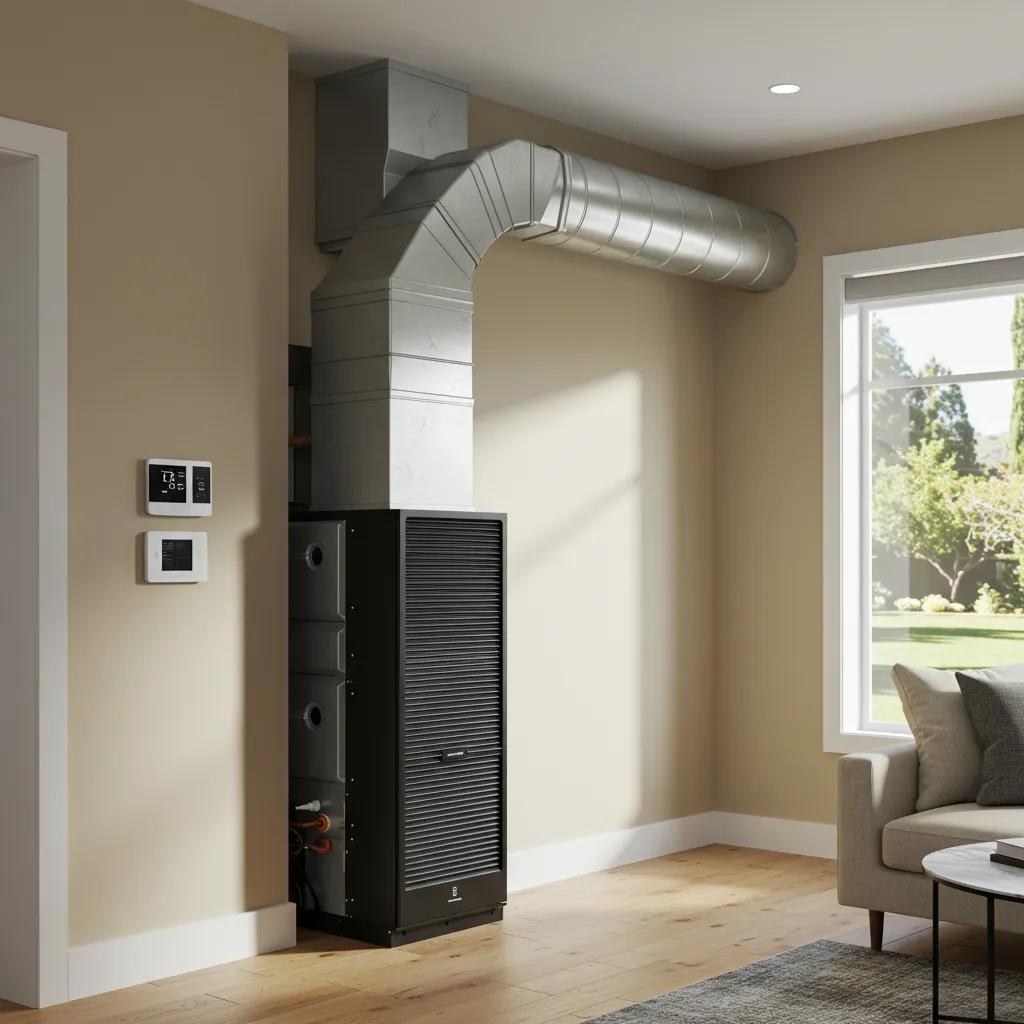 Energy-efficient HVAC system in a Thousand Oaks home, highlighting modern technology and comfort